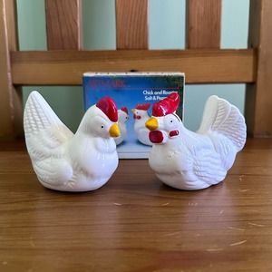 Vintage 1986 Artmark Chick and Rooster Salt and Pepper set